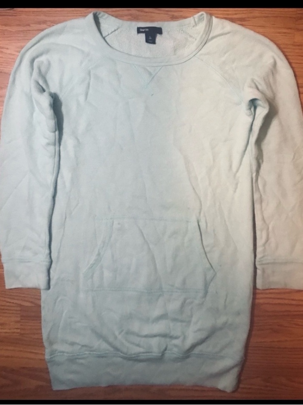 GAP Kids L (10) Long Sleeve Fleece Knit Dress Sky Blue